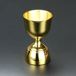 Edelstahlweinmaß Unzenbecher Mischmessbecher, Roségold, Rotguss, Tyrannengold, Spiegellicht