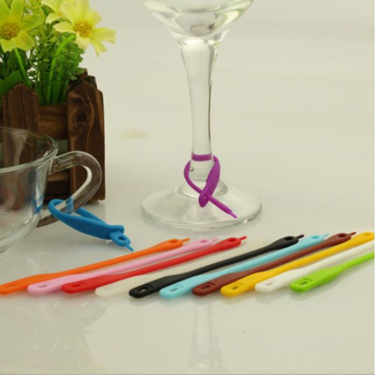 12 Stk. / Set Weinglas Erkenner Kreativer Silikon Weinglas Marker, Schnur