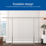 120-200cm Teleskop-Wäscheständer Outdoor Balkon Aufbewahrungsregal Edelstahl Kleiderständer Einzelstange Kleiderständer, 120-200cm