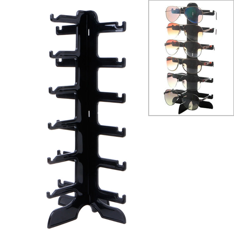 Schmuckorganizer Ständer 6-stufig Kunststoff Sonnenbrillen Brillen Gestell Regal Displayständer