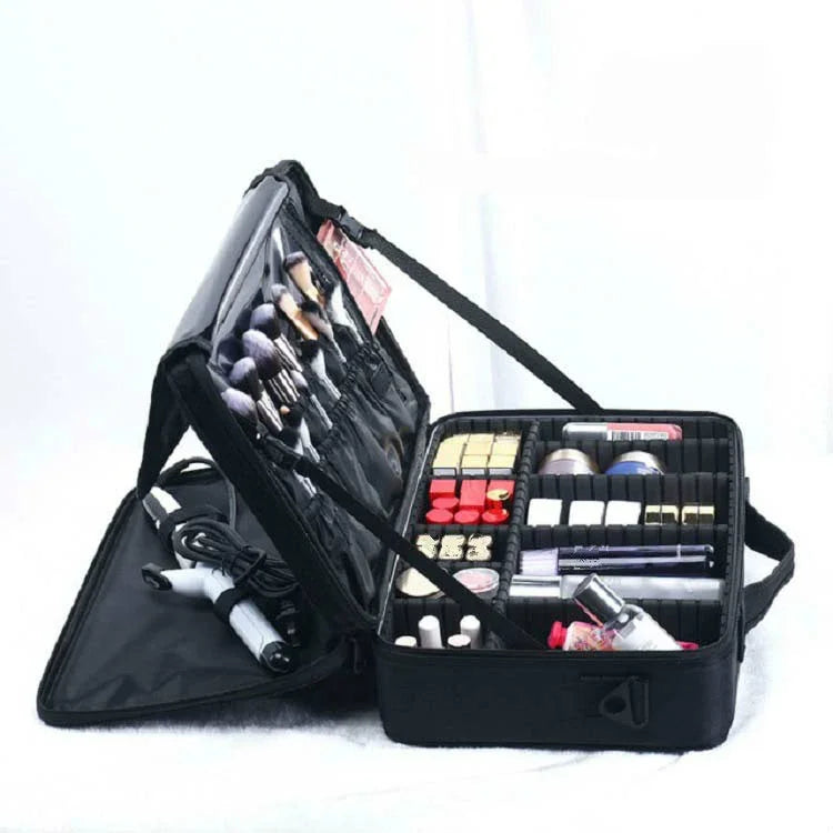 Make-up-Tasche Stickerei Maniküre Tragbarer Klappkasten Werkzeugkasten, Groß