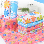 4 Stk. / Set Mikrofaser Bedruckte Blumen Tücher Reinigungstücher, Mikrofaser Bedruckte Handtücher