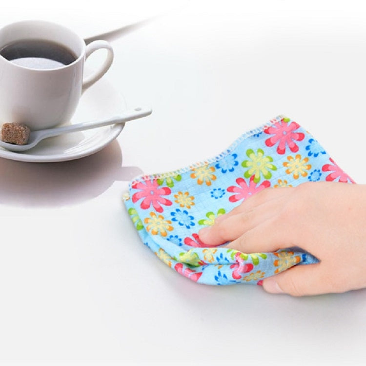 4 Stk. / Set Mikrofaser Bedruckte Blumen Tücher Reinigungstücher, Mikrofaser Bedruckte Handtücher
