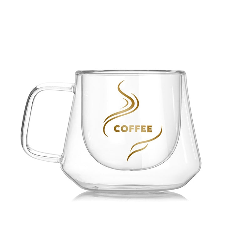 Doppelwandbecher Bürotassen Wärmeisolierung Doppelter Kaffeebecher Kaffeeglas, Beschriftet, Unbeschriftet