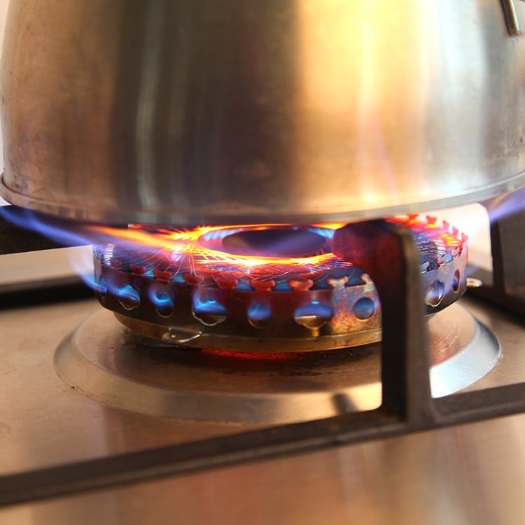 2 Stück Edelstahl Gasring für Gasherd feuerfest winddicht gasenergiesparende Haube Küchenzubehör, Stahl-Gasring