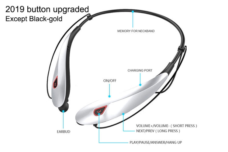 Große Kapazität Akku Freisprech Sport Kabellose Bluetooth Stereo Ohrhörer mit Mikrofon