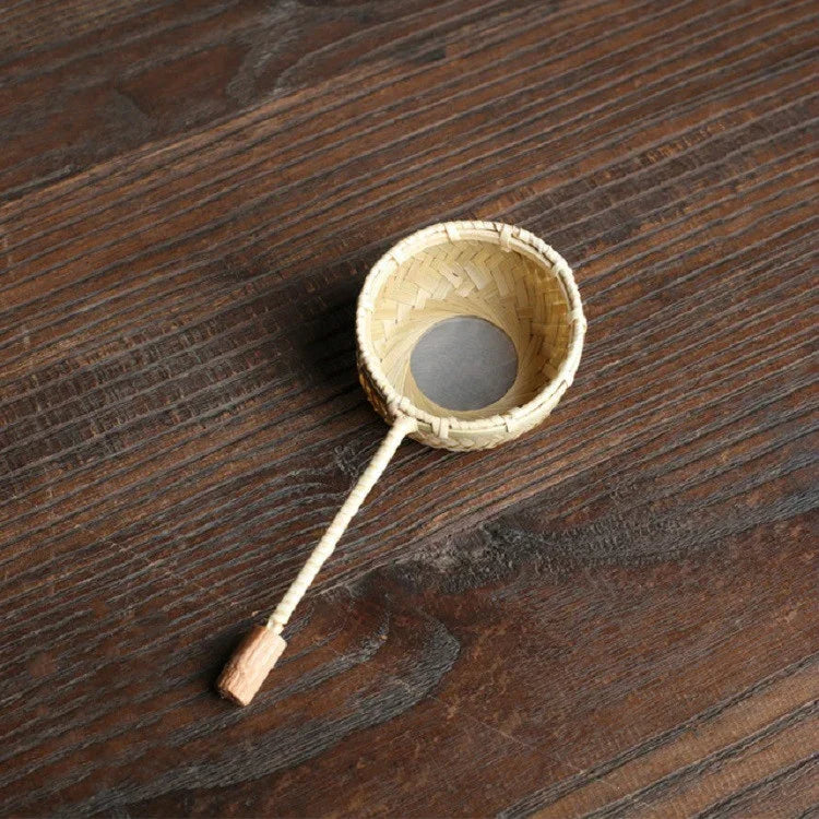 Bamboo Woven Creative Filter Reusable Filter Tea Colander Gadget, Bamboo Root Tea Leak, Bamboo Pole Gauze Plum Tea Leak, Bamboo Pole Hole Tea Leak, Rattan Tea Drain with Handle, Bamboo Woven Tea Leak, Bamboo Basket Tea Leak