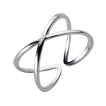 Sterlingsilber Einfaches Kreuz Offener Ring Schmuck