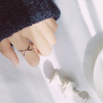Sterlingsilber Einfaches Kreuz Offener Ring Schmuck