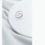 Sterlingsilber Einfaches Kreuz Offener Ring Schmuck