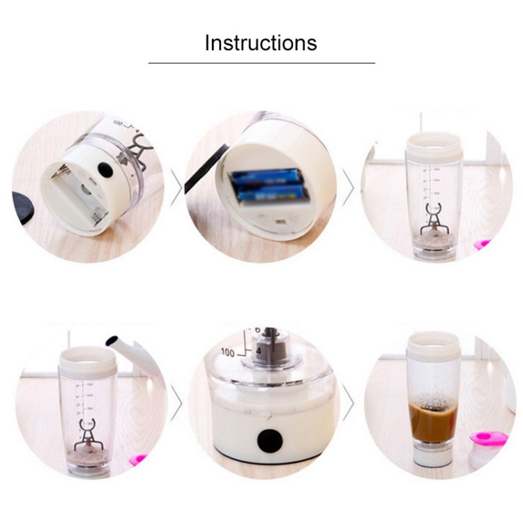 600ML Mixer Wasserflasche Tragbarer elektrischer Protein-Automatik-Kaffee-Milchbecher