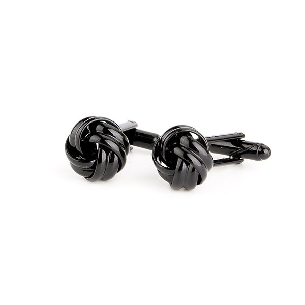 Französischer Stil Modische Knoten-Design Herren Manschettenknöpfe, Party Anzug Hemd Manschettenknöpfe, Schwarz, Gold, Silber