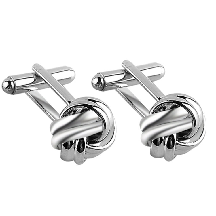 Französischer Stil Modische Knoten-Design Herren Manschettenknöpfe, Party Anzug Hemd Manschettenknöpfe, Schwarz, Gold, Silber
