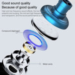 3,5mm Kabelgebundene Ohrhörer Ohrstöpsel Stereo Sound Metall Bass Headset mit Mikrofon für Smartphone