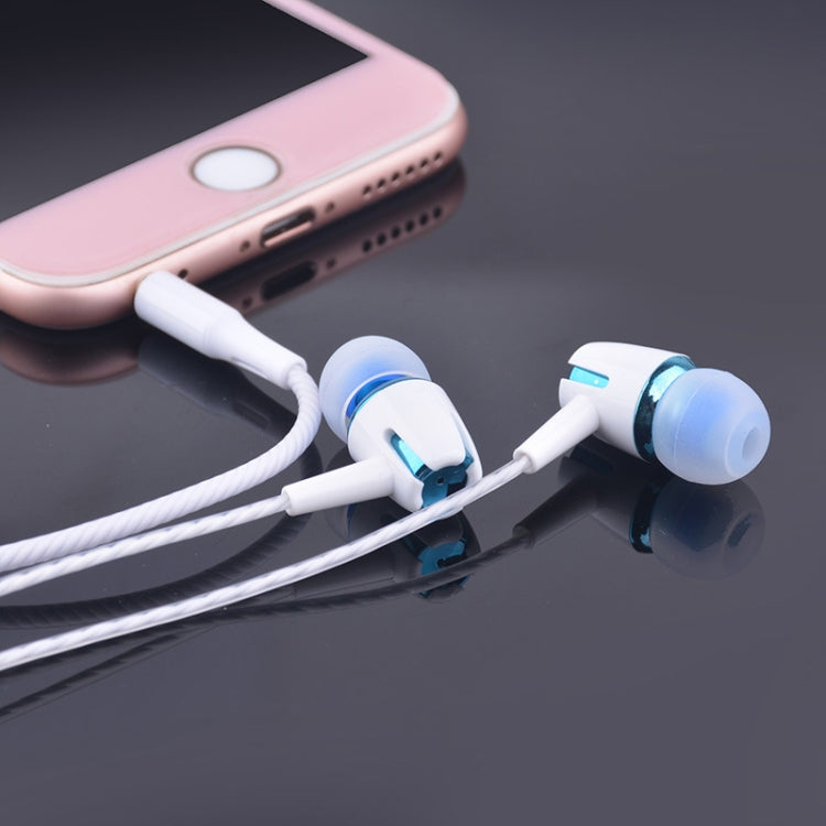 3,5mm Kabelgebundene Ohrhörer Ohrstöpsel Stereo Sound Metall Bass Headset mit Mikrofon für Smartphone