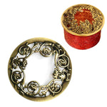 Integrierte Polythermale Anti-Hänge-Wand-Duftkerzen-Zinklegierungs-Smart-Abdeckung aus Schmiedeeisen, Blume, Goldene Schneeflocke, Heilige Frucht, Schmetterlingsliebe, 3D-Schmetterling, Libelle