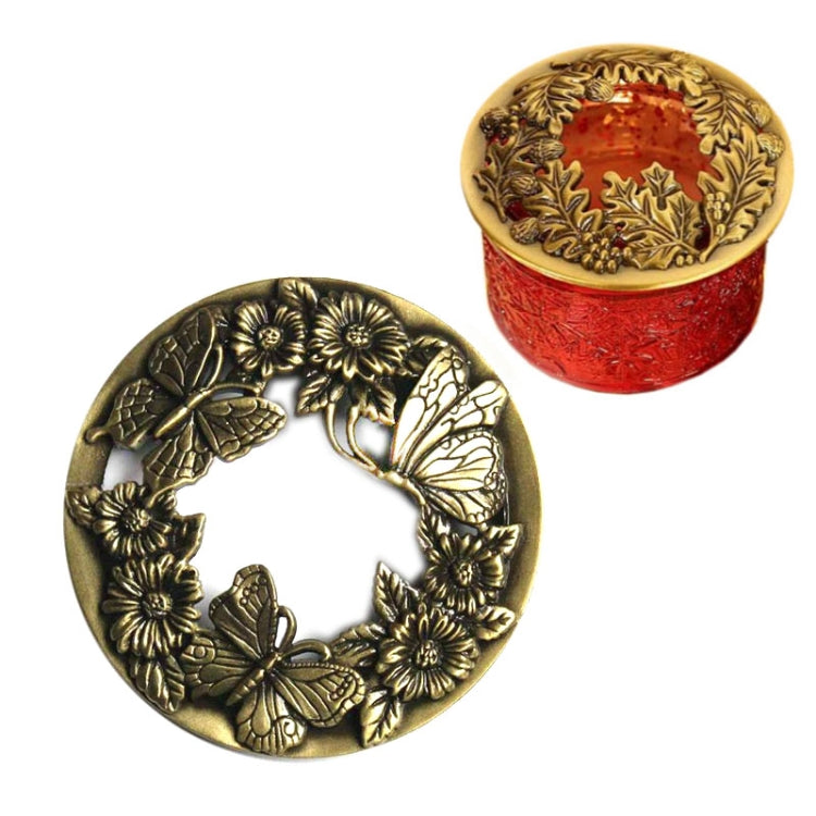 Integrierte Polythermale Anti-Hänge-Wand-Duftkerzen-Zinklegierungs-Smart-Abdeckung aus Schmiedeeisen, Blume, Goldene Schneeflocke, Heilige Frucht, Schmetterlingsliebe, 3D-Schmetterling, Libelle