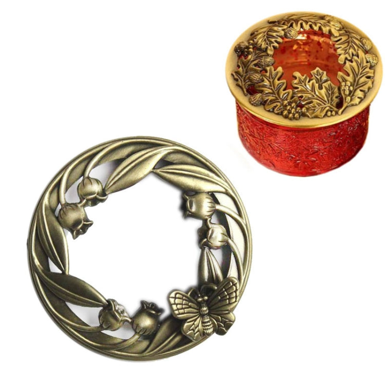 Integrierte Polythermale Anti-Hänge-Wand-Duftkerzen-Zinklegierungs-Smart-Abdeckung aus Schmiedeeisen, Blume, Goldene Schneeflocke, Heilige Frucht, Schmetterlingsliebe, 3D-Schmetterling, Libelle