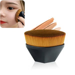 Foundation-Pinsel mit Blütenblattform BB-Creme Make-up-Pinsel Puderpinsel Flachset Pincel Maquiagem, Schwarz, Pink