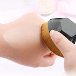 Foundation-Pinsel mit Blütenblattform BB-Creme Make-up-Pinsel Puderpinsel Flachset Pincel Maquiagem, Schwarz, Pink
