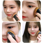 Foundation-Pinsel mit Blütenblattform BB-Creme Make-up-Pinsel Puderpinsel Flachset Pincel Maquiagem, Schwarz, Pink