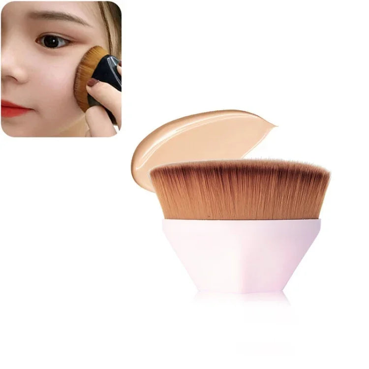 Foundation-Pinsel mit Blütenblattform BB-Creme Make-up-Pinsel Puderpinsel Flachset Pincel Maquiagem, Schwarz, Pink