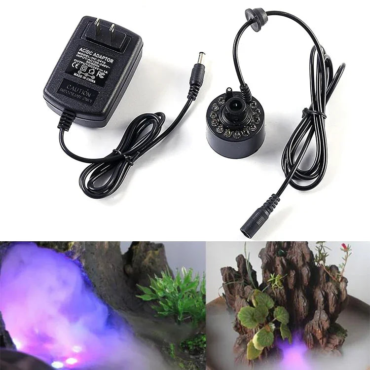 Brunnen-Aquarium Ultraschall-Zerstäuber, US-Stecker, Zerstäuber 12 Lampen Kunststoff, Zerstäuber ohne Lampe Metall, Zerstäuber ohne Lampe Kunststoff