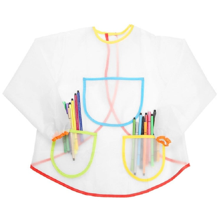 Zeichnen wasserdichte schmutzabweisende transparente Schürze für Kinder, transparente Schürze