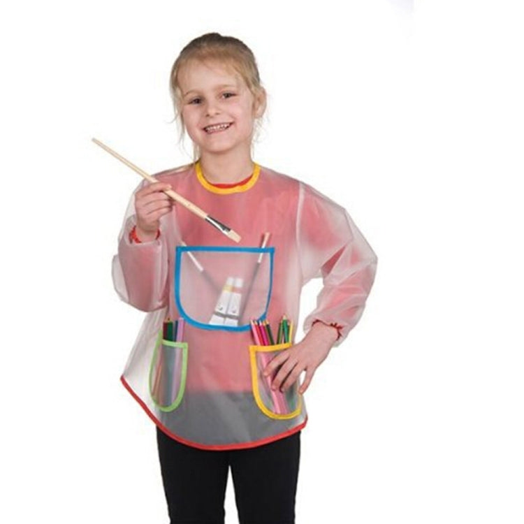 Zeichnen wasserdichte schmutzabweisende transparente Schürze für Kinder, transparente Schürze