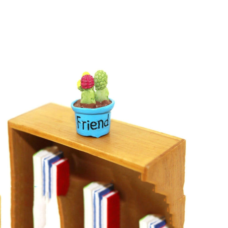 Mini Süße Topf Künstliche Pflanze Blume Miniatur Puppenhaus Dekoration Zubehör, Blau, Baby, Liebesherz, Blume, Liebe