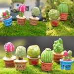 Mini Süße Topf Künstliche Pflanze Blume Miniatur Puppenhaus Dekoration Zubehör, Blau, Baby, Liebesherz, Blume, Liebe