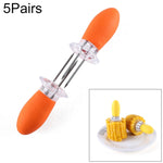 5 Paar Outdoor BBQ Edelstahl Maisgabel Obstgabel Mais-Zubereiter