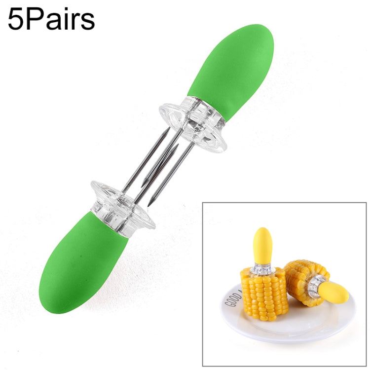 5 Paar Outdoor BBQ Edelstahl Maisgabel Obstgabel Mais-Zubereiter