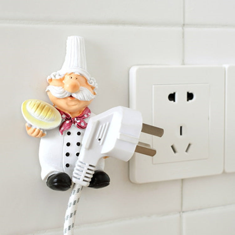 Niedlicher Wand-selbstklebender Stecker aus Harz, Haken, Küchenregal, Fußschlepper, Handschlepper