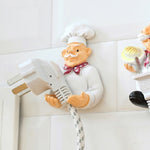 Niedlicher Wand-selbstklebender Stecker aus Harz, Haken, Küchenregal, Fußschlepper, Handschlepper
