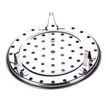 Multifunktionale Wasserdichte Einlegeboden Dampfplatte Edelstahl Dampfgitterkäfig Dampfblech Dampfrost, 20cm, 22cm, 24cm, 26cm
