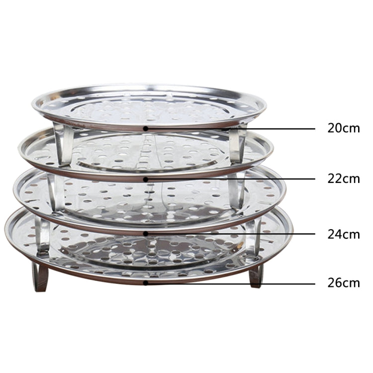 Multifunktionale Wasserdichte Einlegeboden Dampfplatte Edelstahl Dampfgitterkäfig Dampfblech Dampfrost, 20cm, 22cm, 24cm, 26cm