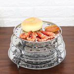 Multifunktionale Wasserdichte Einlegeboden Dampfplatte Edelstahl Dampfgitterkäfig Dampfblech Dampfrost, 20cm, 22cm, 24cm, 26cm