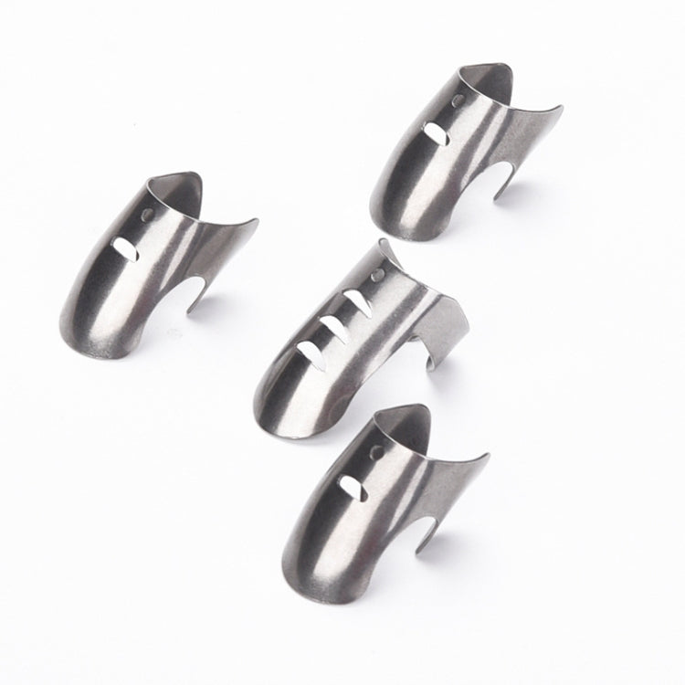 4 Stück / Set Verstellbarer Edelstahl Finger Handschutz Fingerprotektor Messer Scheibe Hacken sicher Kochwerkzeuge, 4 Stück / Set Fingerprotektor