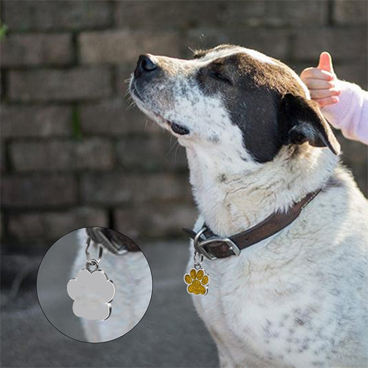 10 Stück Schlüsselanhänger mit Emaille-Katzen-, Hunde- und Bärenpfotenabdrücken zur Schmuckherstellung