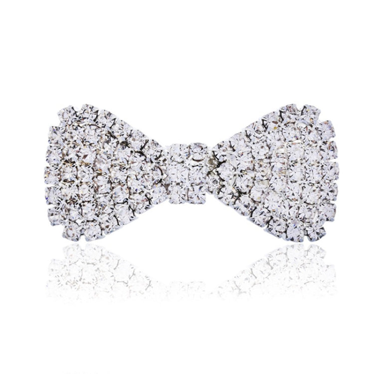 2 PCS  Fashion Women Crystal Rhinestone Hairpins Bow Knot Barrettes