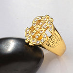 Rock Bling Gold US-Dollar Zeichen Siegelringe für Herren Schmuck, Gold