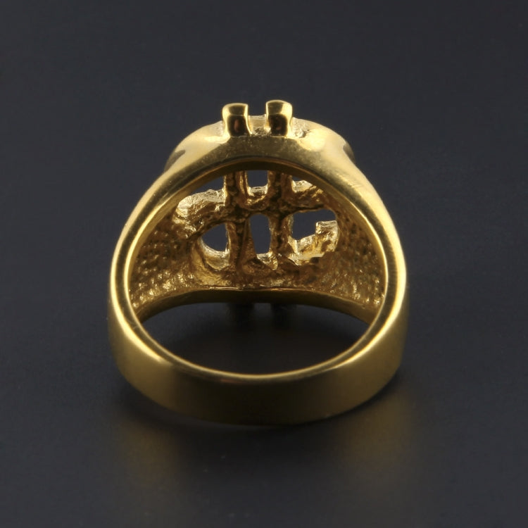 Rock Bling Gold US-Dollar Zeichen Siegelringe für Herren Schmuck, Gold