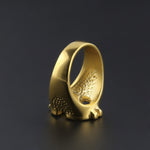 Rock Bling Gold US-Dollar Zeichen Siegelringe für Herren Schmuck, Gold