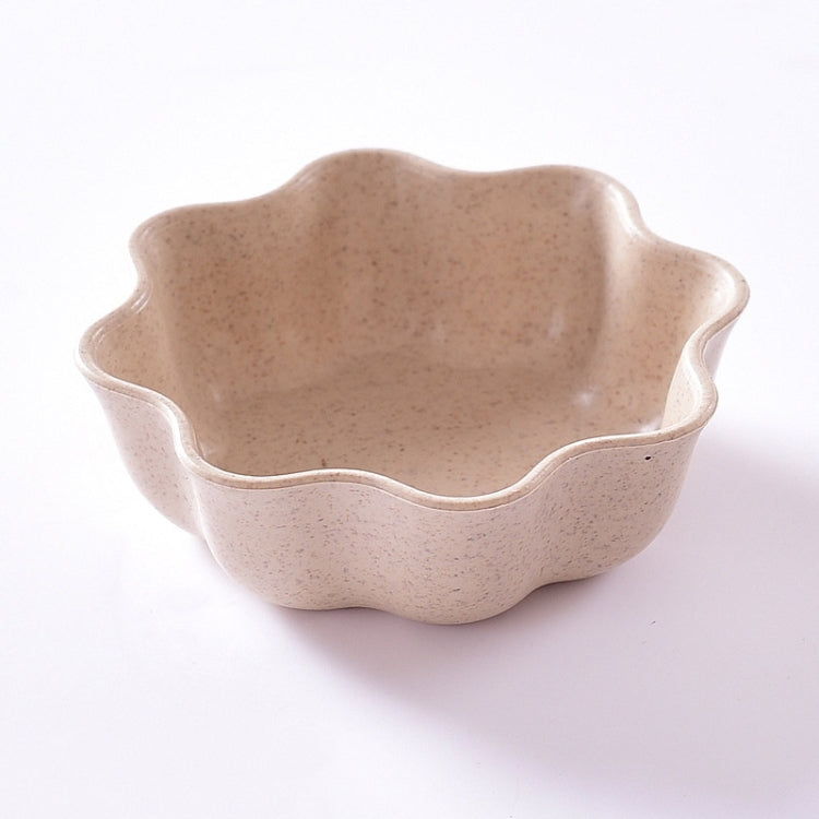 5 STÜCK Kreative Pflaumenförmige Schalen, Weizenstroh Gewürzschale Snackteller Chilisauce Ketchup Dressing Salatschale, Größe: 7x7x2,5cm