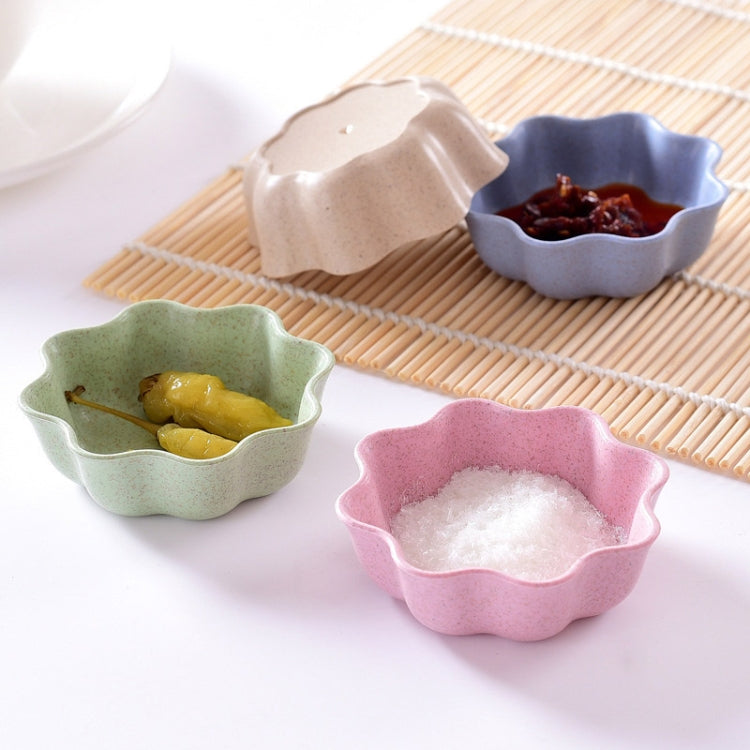 5 STÜCK Kreative Pflaumenförmige Schalen, Weizenstroh Gewürzschale Snackteller Chilisauce Ketchup Dressing Salatschale, Größe: 7x7x2,5cm