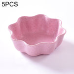 5 STÜCK Kreative Pflaumenförmige Schalen, Weizenstroh Gewürzschale Snackteller Chilisauce Ketchup Dressing Salatschale, Größe: 7x7x2,5cm