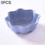5 STÜCK Kreative Pflaumenförmige Schalen, Weizenstroh Gewürzschale Snackteller Chilisauce Ketchup Dressing Salatschale, Größe: 7x7x2,5cm