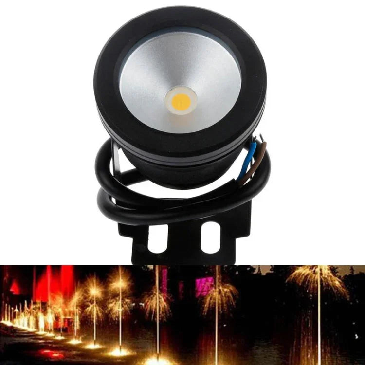 10W Schwimmbecken-Unterwasser-Brunnen-Strahler, zeitgesteuerter Aquarien-Unterwasser-Strahler, DC 12V, warmweißes Licht, weißes Licht