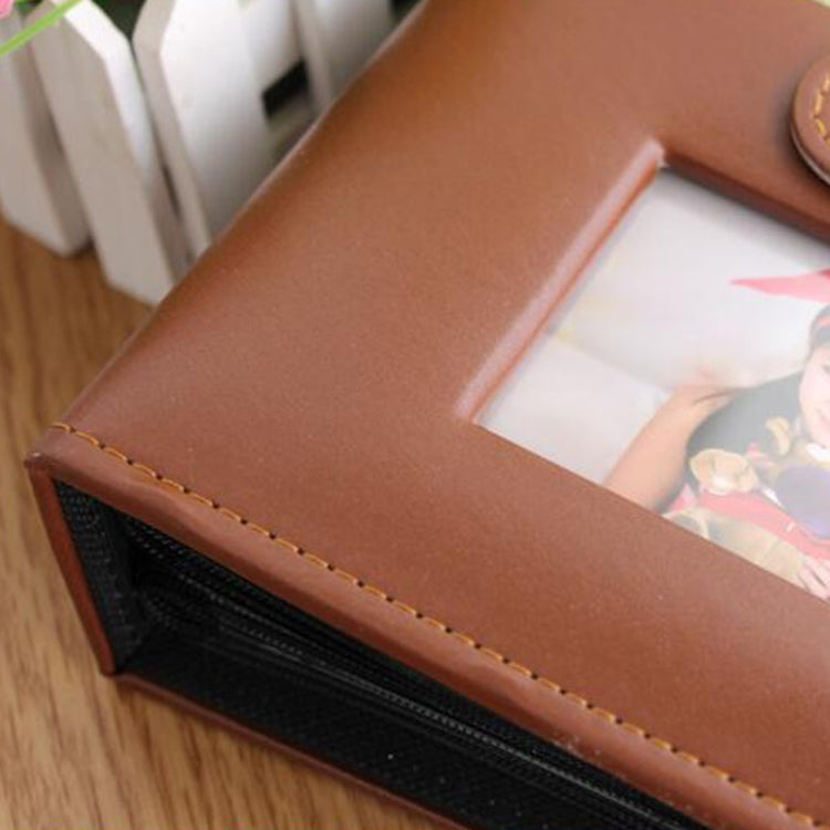 15 cm PU-Leder-Familien-Fotoalbum mit kreativer Tasche